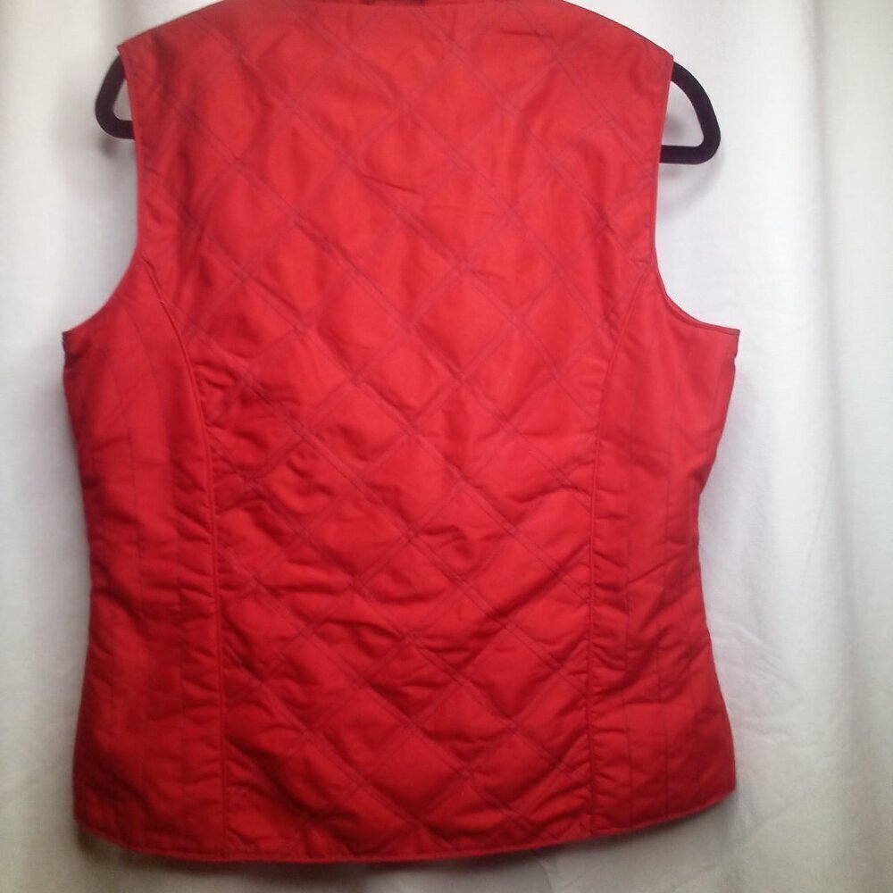 Paco Spirit Quilted Vest M Full Zip Pockets Red - Picture 4 of 15